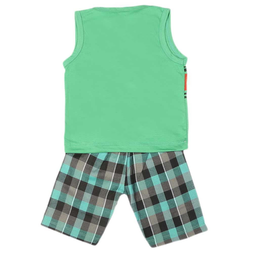 Boys 2 Pcs Suit Sando - Green, Kids, Boys Sets And Suits, Chase Value, Chase Value