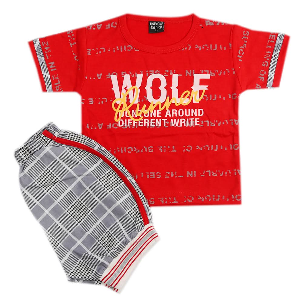 Boys Short Suit - Red, Boys Sets & Suits, Chase Value, Chase Value