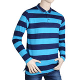 Men's Full Sleeves Polo T Shirt - Blue, Men, T-Shirts And Polos, Chase Value, Chase Value