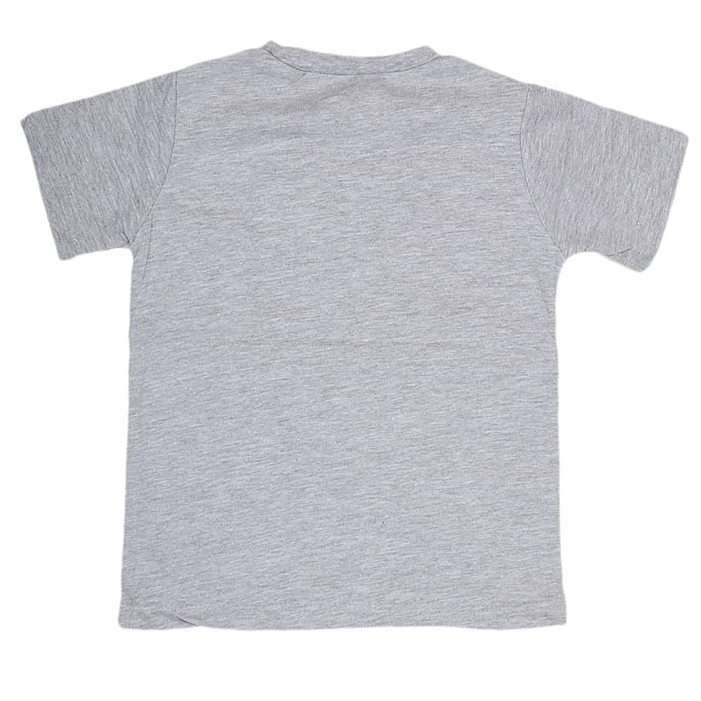 Boys Half Sleeves T-Shirt 3985 - Grey, Kids, Boys T-Shirts, Chase Value, Chase Value