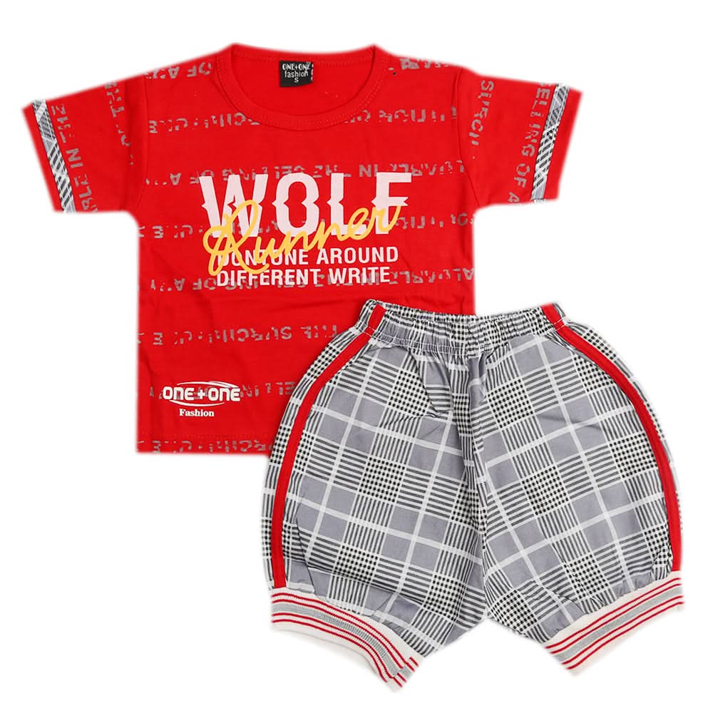 Boys Short Suit - Red, Boys Sets & Suits, Chase Value, Chase Value