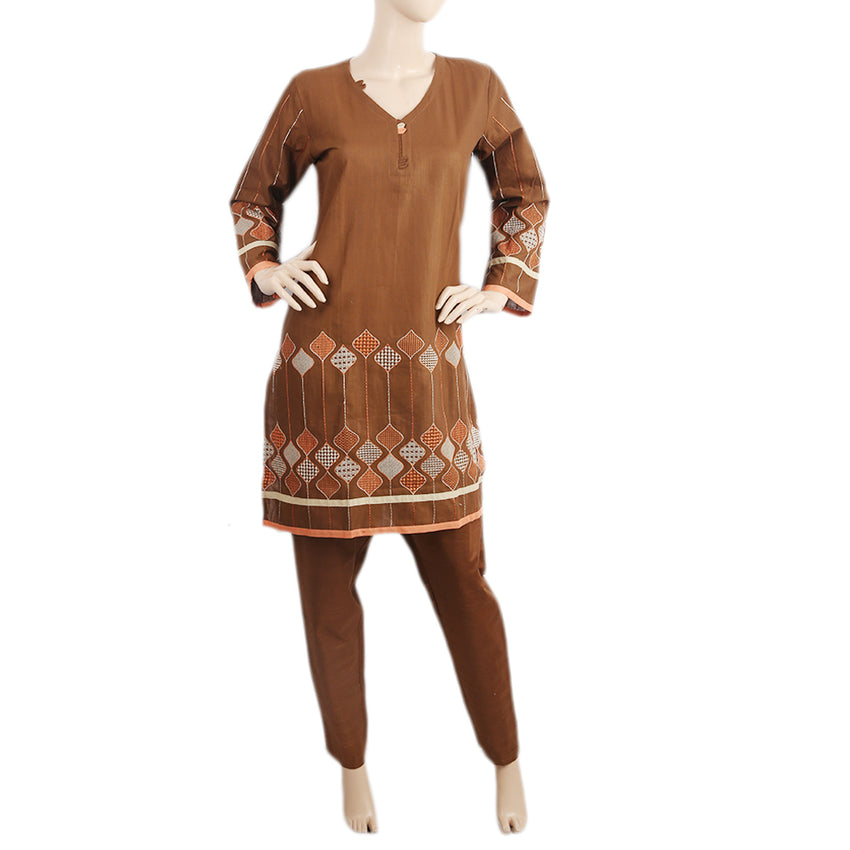 Women's Khaddar Shalwar Suit - Coffee, Women, Shalwar Suits, Chase Value, Chase Value