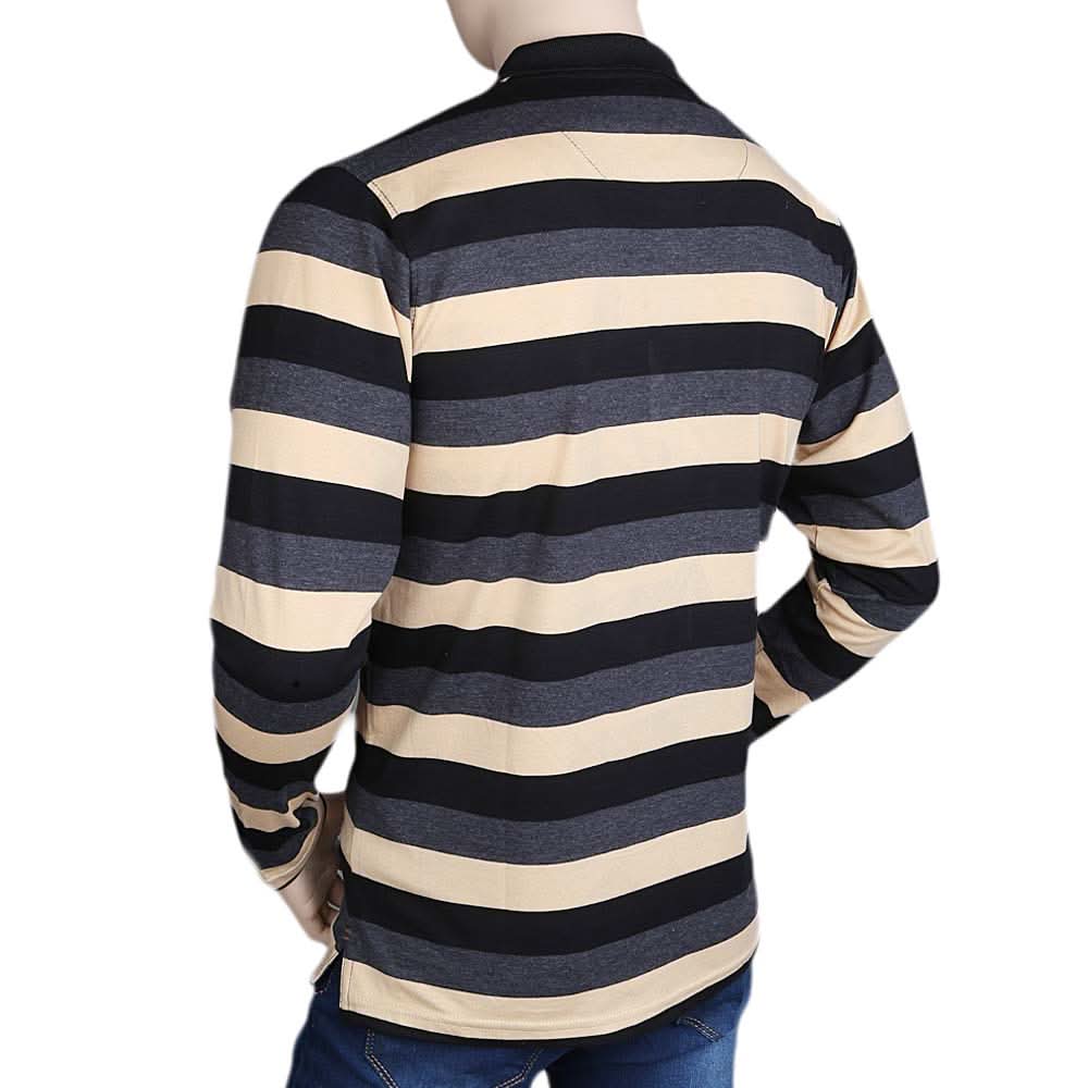 Men's Full Sleeves Polo T Shirt - Fawn, Men, T-Shirts And Polos, Chase Value, Chase Value