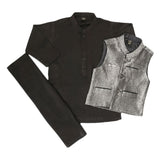 Boys Waistcoat Shalwar Suit - Black, Kids, Boys Shalwar Kameez, Chase Value, Chase Value