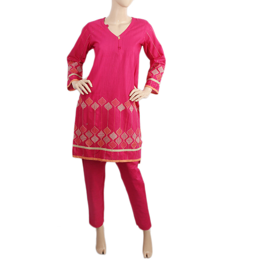 Women's Khaddar Shalwar Suit - Dark Pink, Women, Shalwar Suits, Chase Value, Chase Value