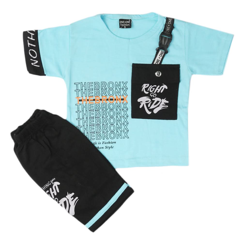 Boys Short Suit - Sky Blue, Boys Sets & Suits, Chase Value, Chase Value