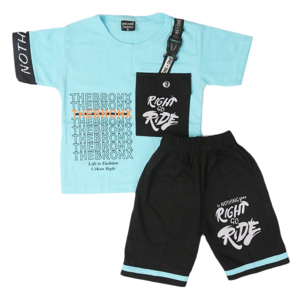 Boys Short Suit - Sky Blue, Boys Sets & Suits, Chase Value, Chase Value