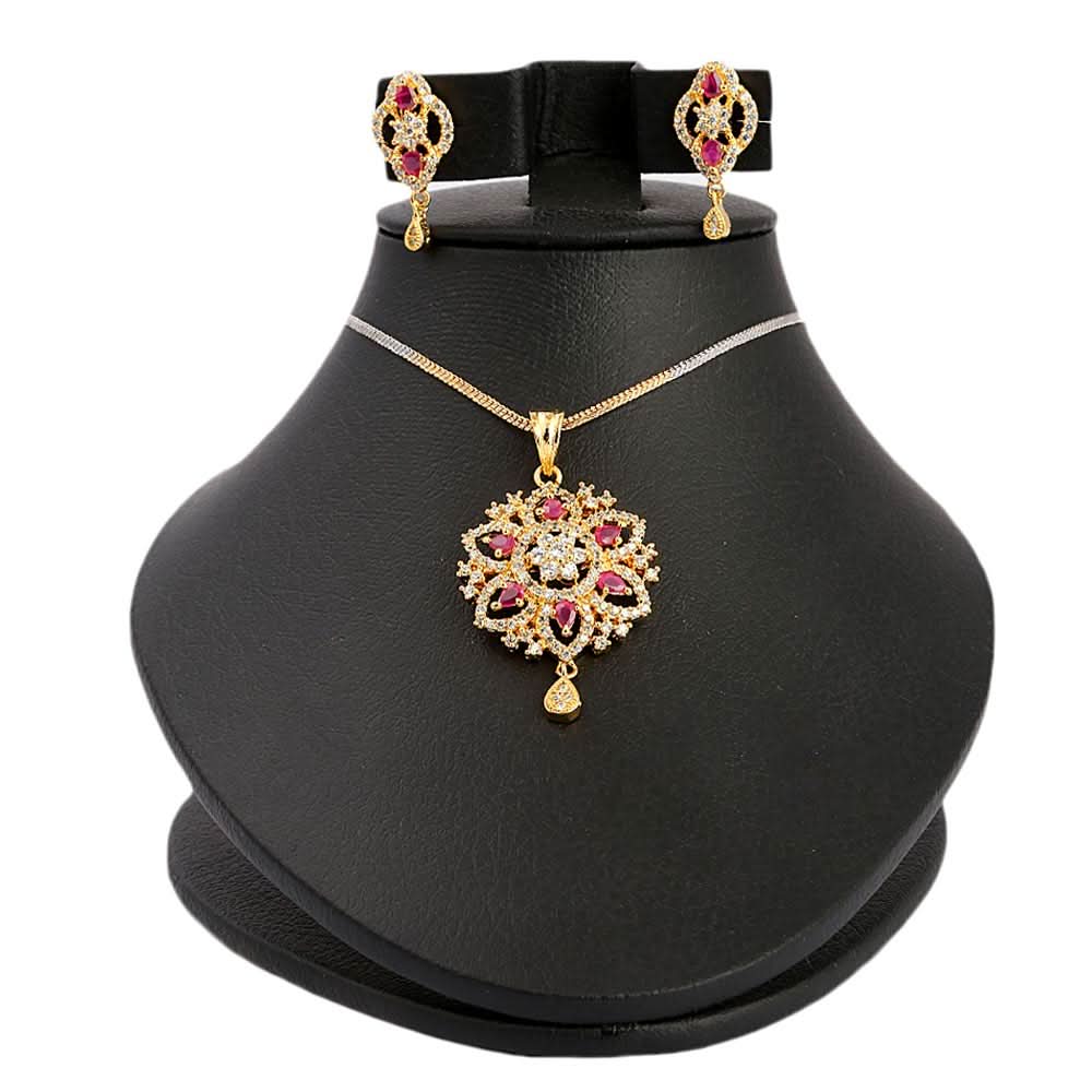 Women's Locket Set- Golden Red, Women, Chains & Lockets, Chase Value, Chase Value