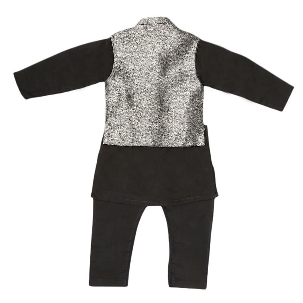 Boys Waistcoat Shalwar Suit - Black, Kids, Boys Shalwar Kameez, Chase Value, Chase Value
