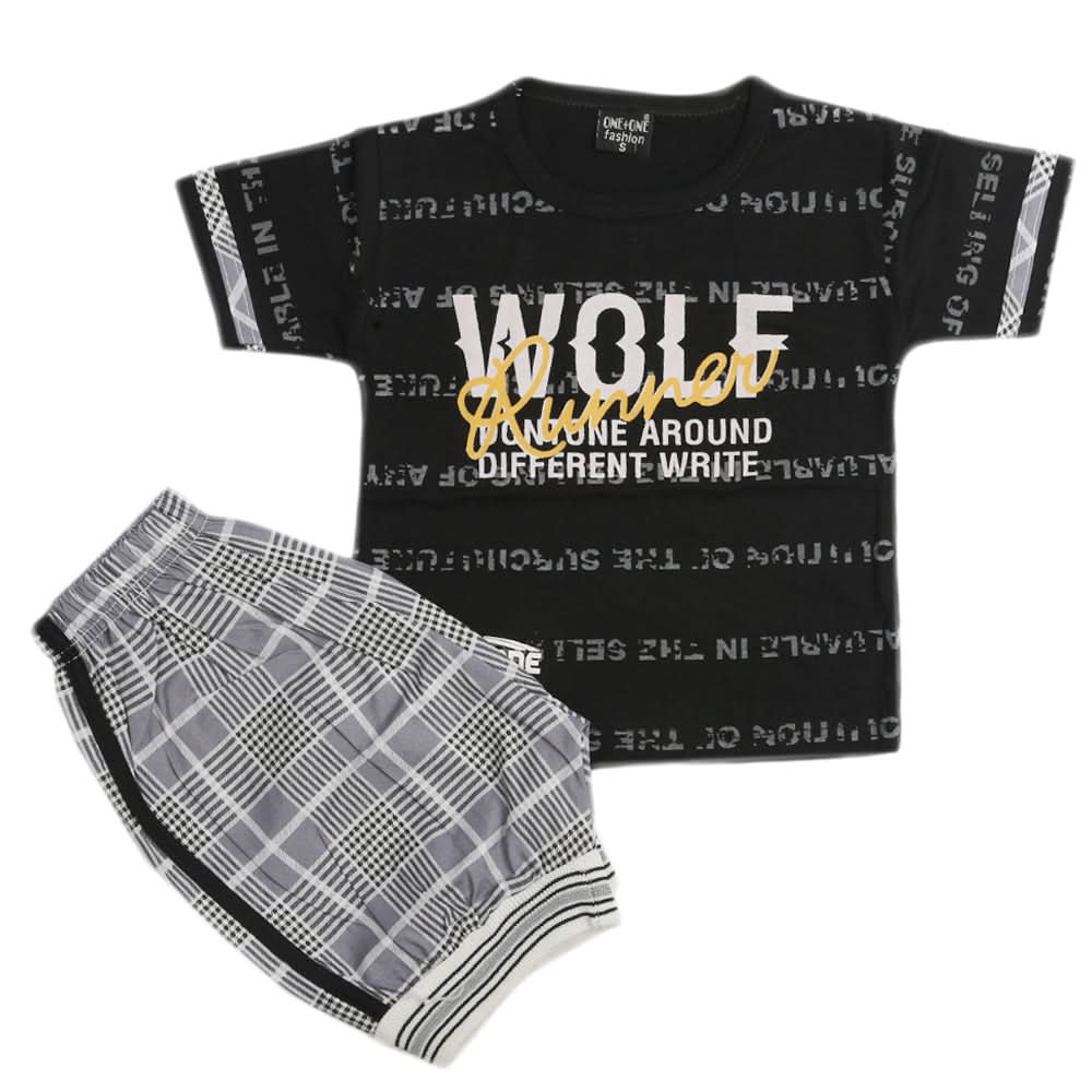 Boys Short Suit - Black, Boys Sets & Suits, Chase Value, Chase Value