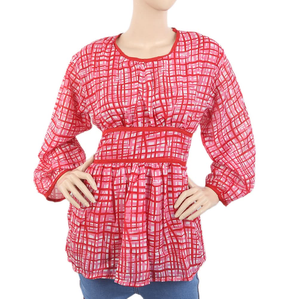 Women's Full Sleeve Top - Red, Women, T-Shirts And Tops, Chase Value, Chase Value