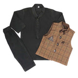 Boys WaistCoat Shalwar Suit - Brown, Kids, Boys Shalwar Kameez, Chase Value, Chase Value