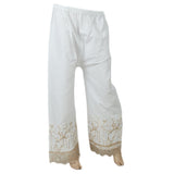 Women's Embroidered Bell Bottom Trouser - White, Women, Pants & Tights, Chase Value, Chase Value