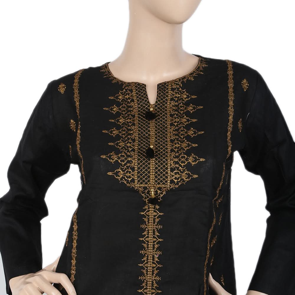 Women's Embordered 3 Piece Suit - Black, Women, Shalwar Suits, Chase Value, Chase Value