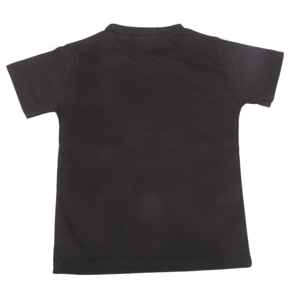 Boys Printed Half Sleeves T-Shirt 4727 - Black, Kids, Boys T-Shirts, Chase Value, Chase Value