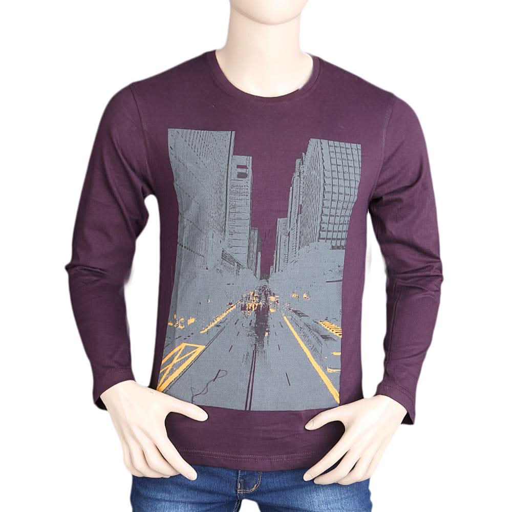 Men's Full Sleeves T Shirt - Purple, Mens T-Shirts, Chase Value, Chase Value