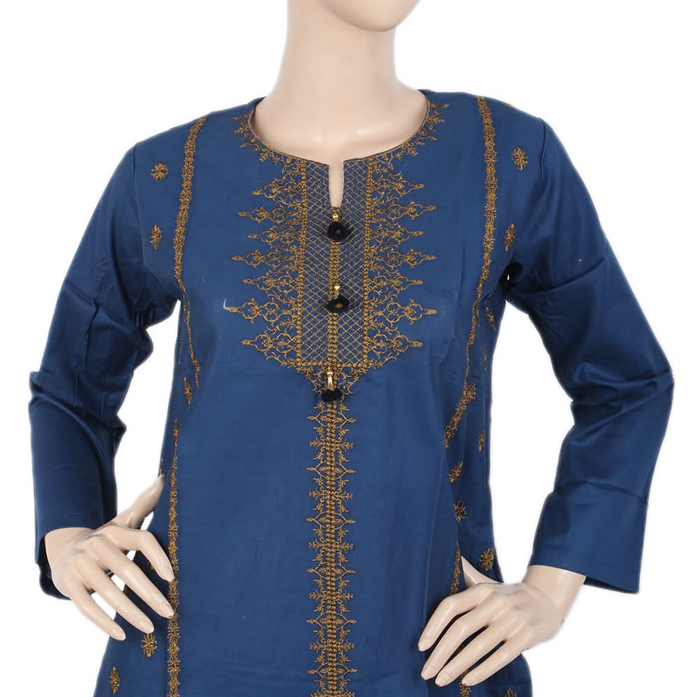 Women's Embordered 3 Piece Suit - Royal Blue, Women, Shalwar Suits, Chase Value, Chase Value