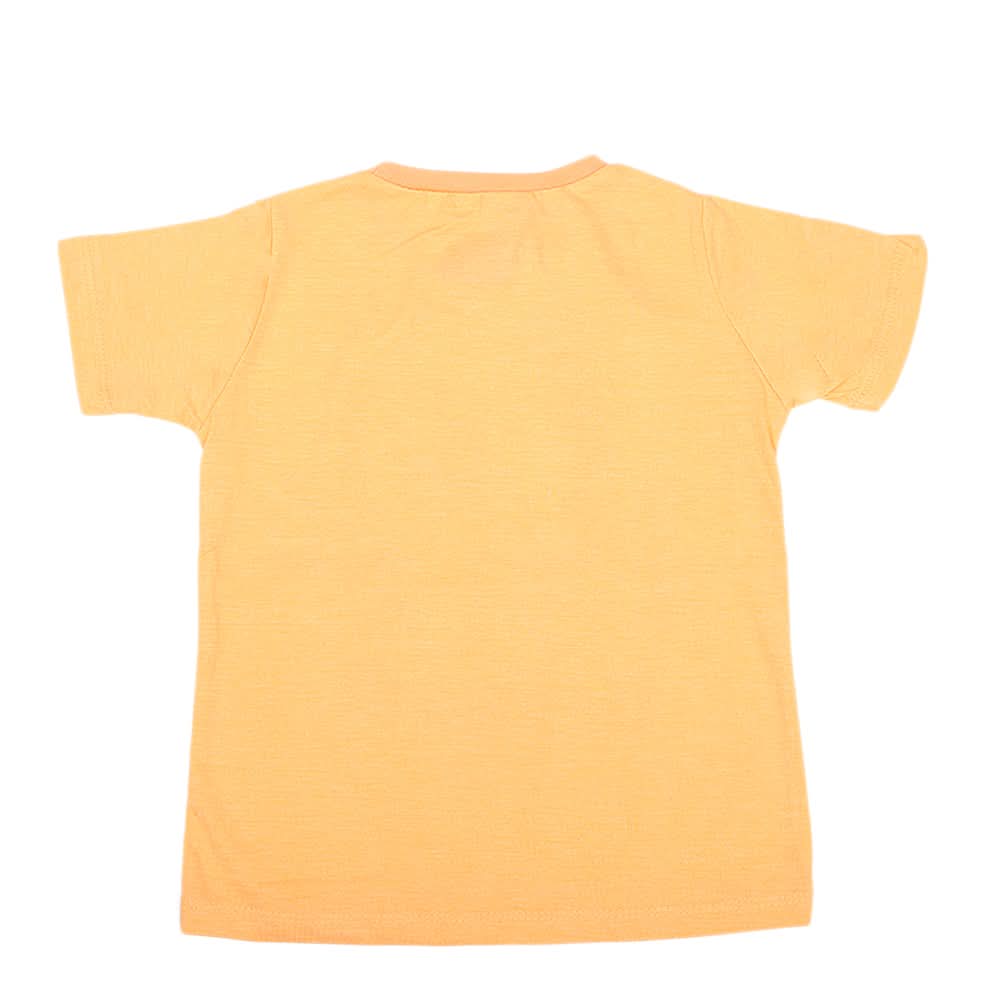 Boys Printed Half Sleeves T-Shirt 4727 - Peach, Kids, Boys T-Shirts, Chase Value, Chase Value