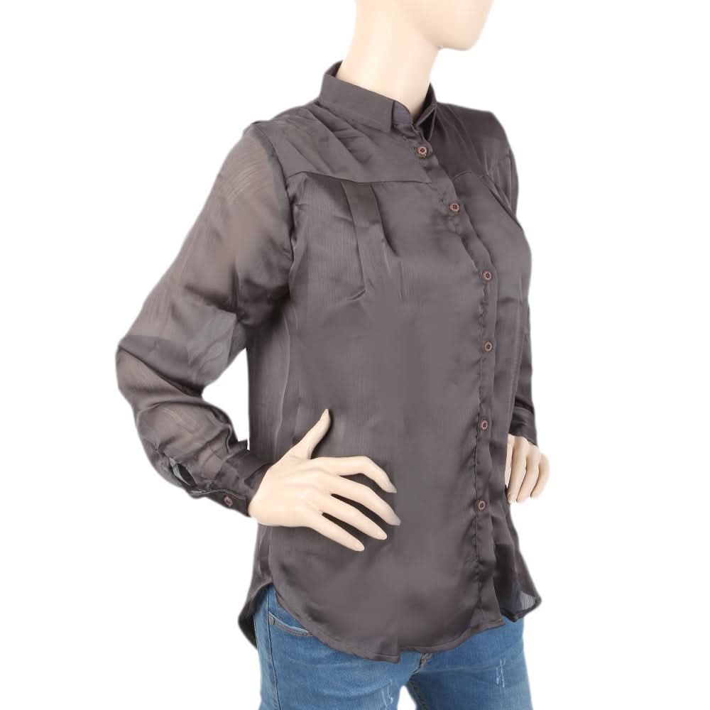 Women's Full Sleeves Top - Dark Grey, Women, T-Shirts And Tops, Chase Value, Chase Value