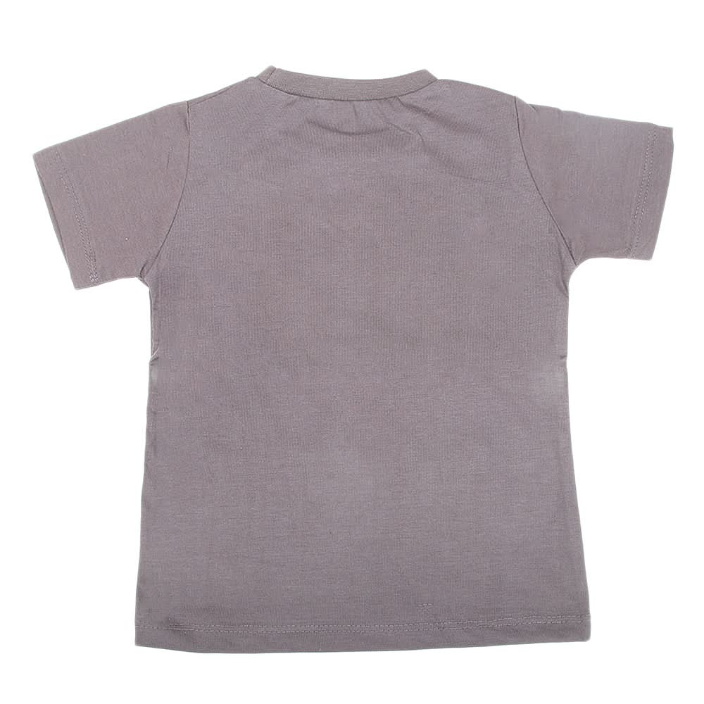 Boys Printed Half Sleeves T-Shirt 4734 - Dark Grey, Kids, Boys T-Shirts, Chase Value, Chase Value