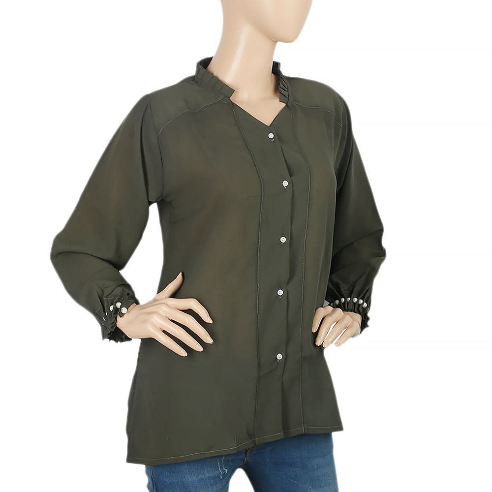 Women's Casual Shirt - Olive Green, Women, T-Shirts And Tops, Chase Value, Chase Value