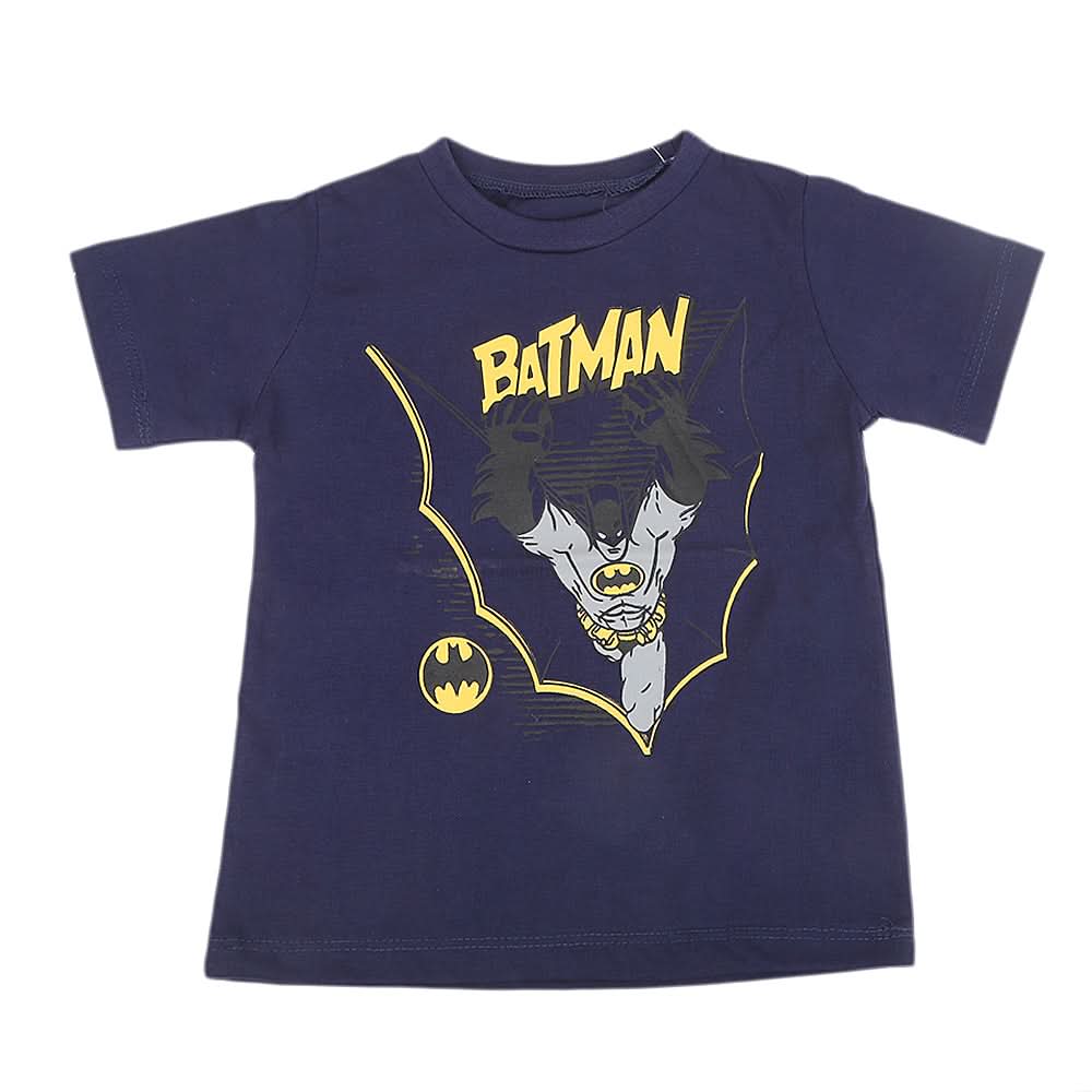 Boys Printed Half Sleeves T-Shirt 4733 - Navy Blue, Kids, Boys T-Shirts, Chase Value, Chase Value