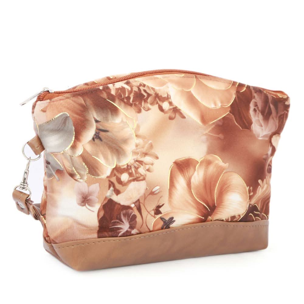 Women's Flower Printed Pouch - Brown, Women, Wallets, Chase Value, Chase Value