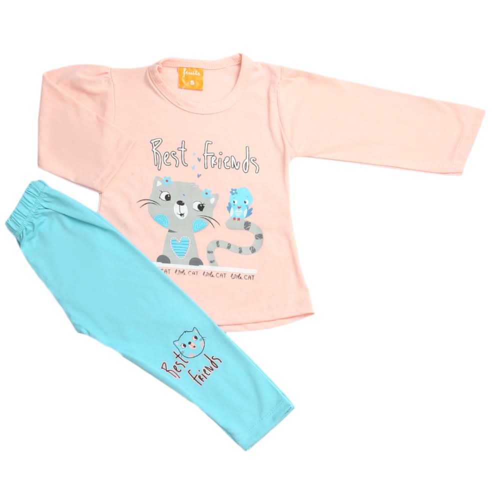 Girls Full Sleeves Suit - Peach, Girls Suits, Chase Value, Chase Value