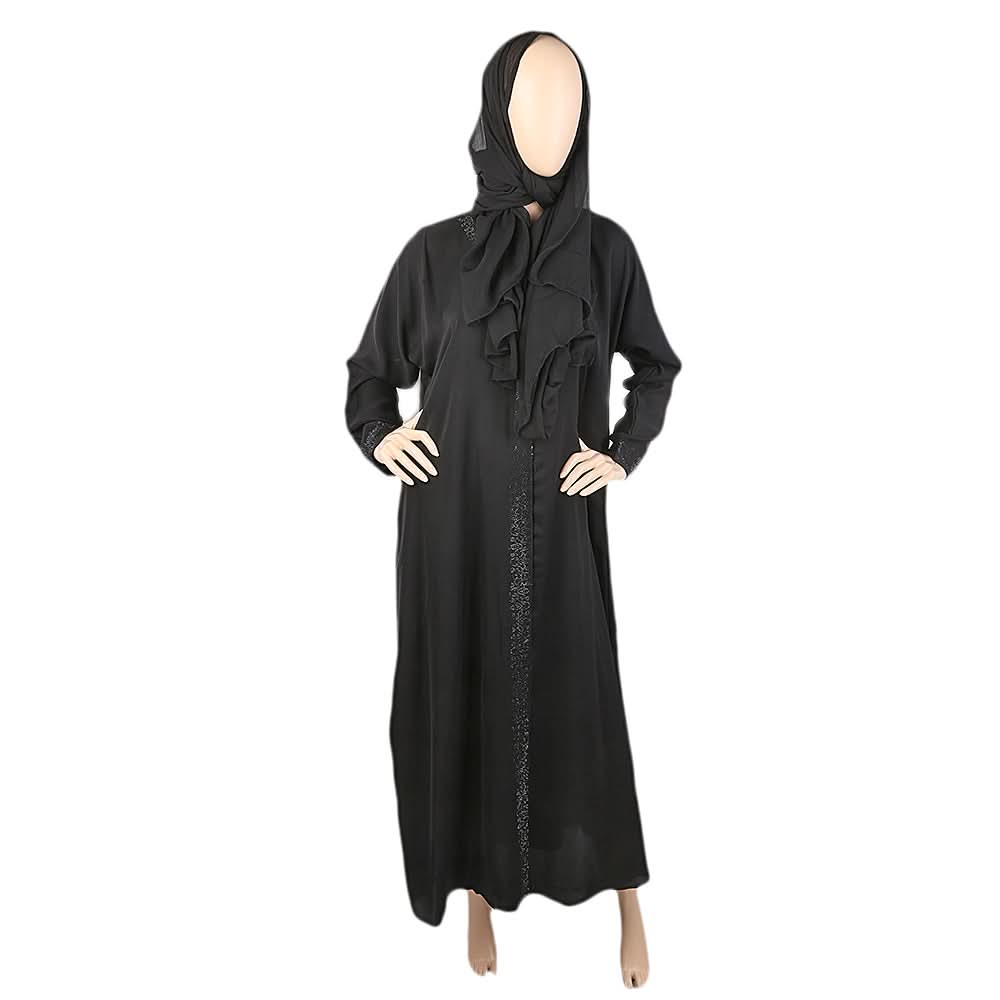 Women's Nag Open Abaya - Black, Women, Abayas, Chase Value, Chase Value