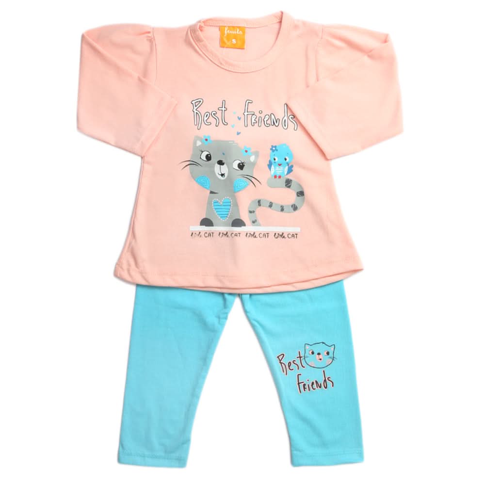 Girls Full Sleeves Suit - Peach, Girls Suits, Chase Value, Chase Value