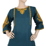 Women's Embordered 3 Piece Suit - Steel Green, Women, Shalwar Suits, Chase Value, Chase Value