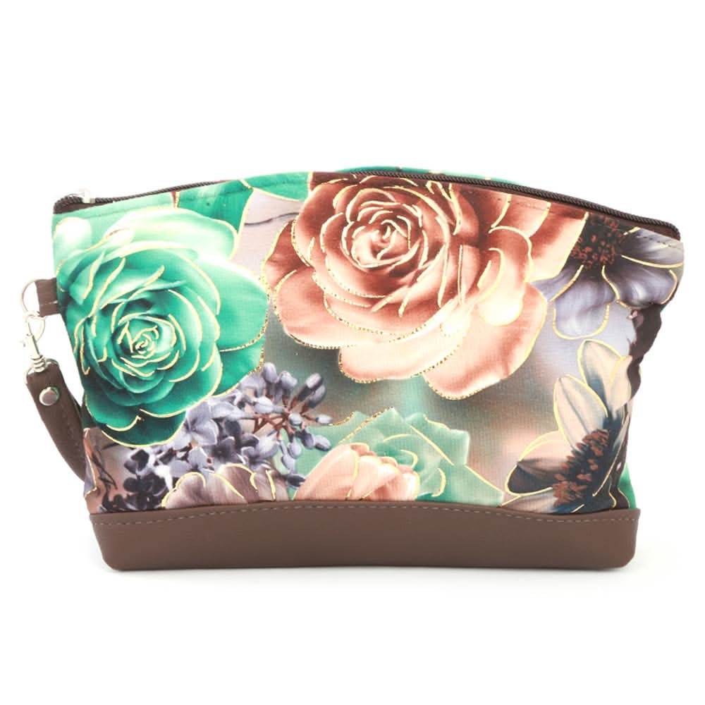 Women's Flower Printed Pouch - Coffee, Women, Wallets, Chase Value, Chase Value