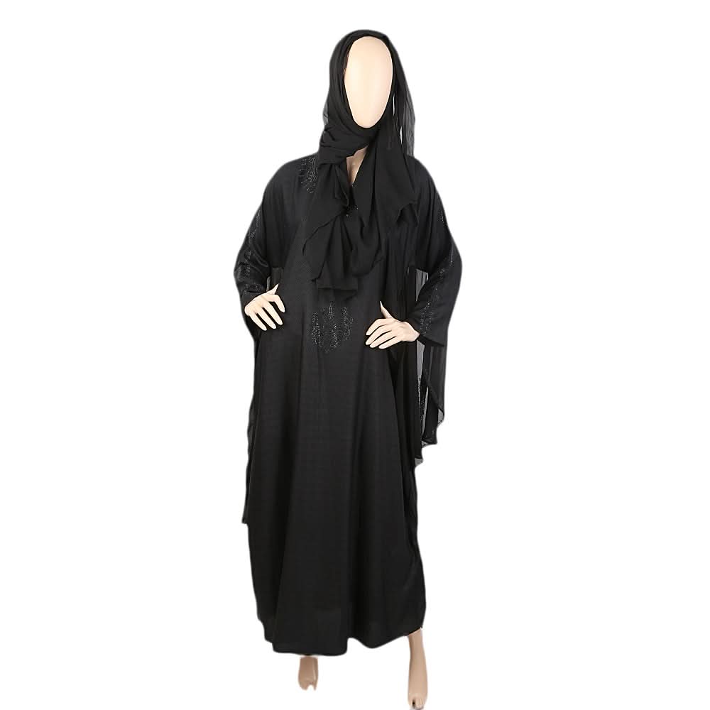 Women's Butter Fly Abaya - Black, Women, Abayas, Chase Value, Chase Value