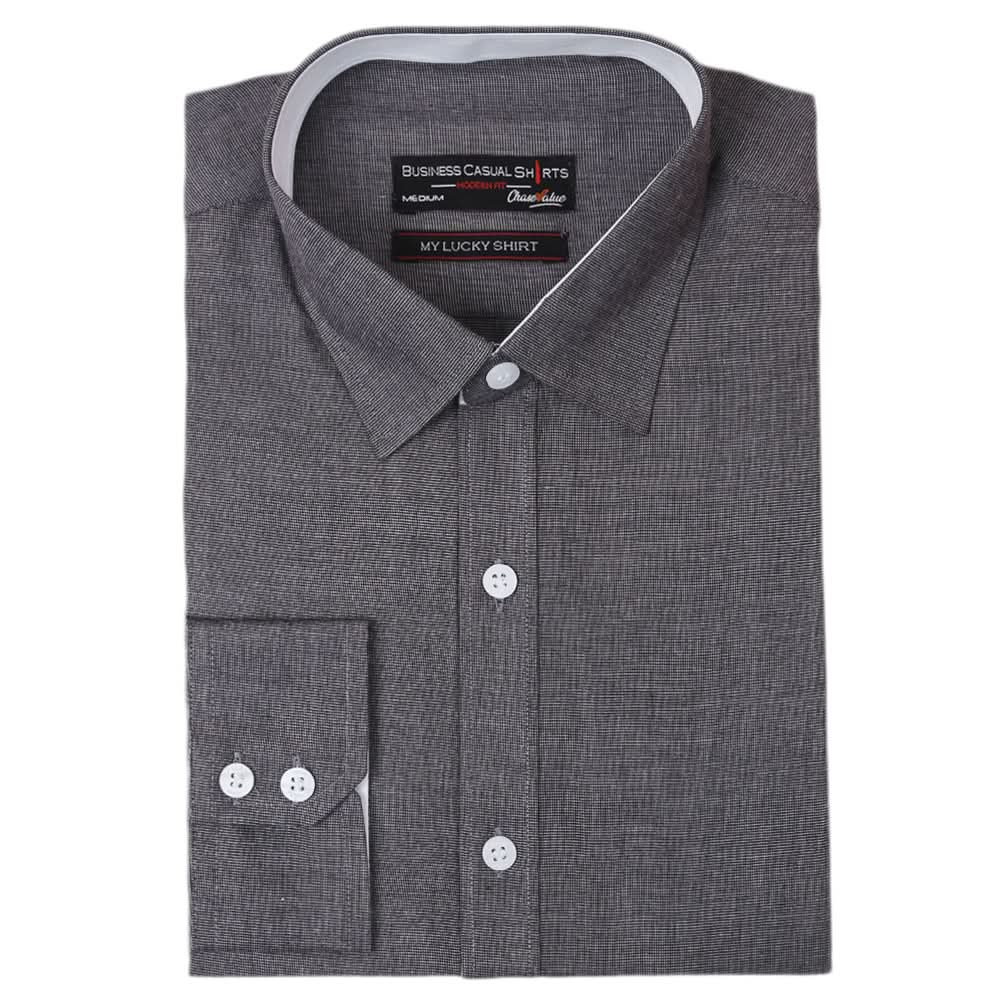 Mens Business Casual Shirt - Grey, Men, Shirts, Chase Value, Chase Value