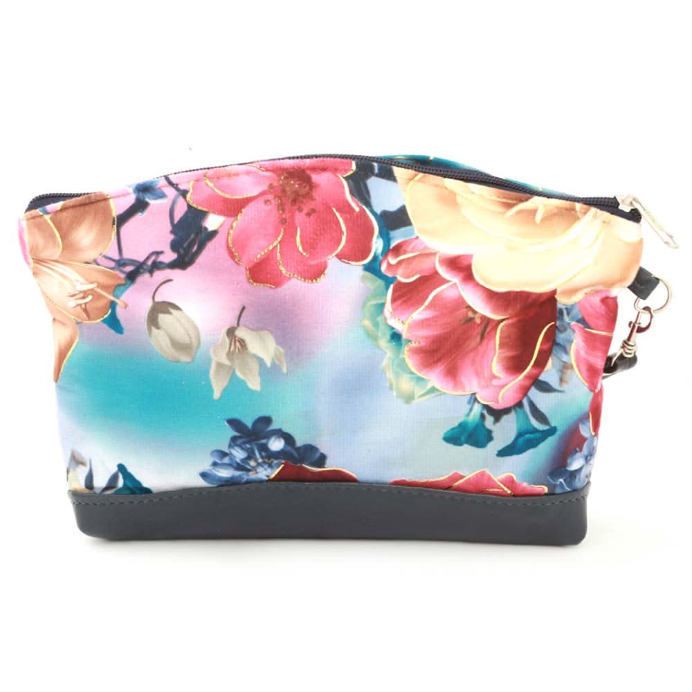 Women's Flower Printed Pouch - Navy Blue, Women, Wallets, Chase Value, Chase Value