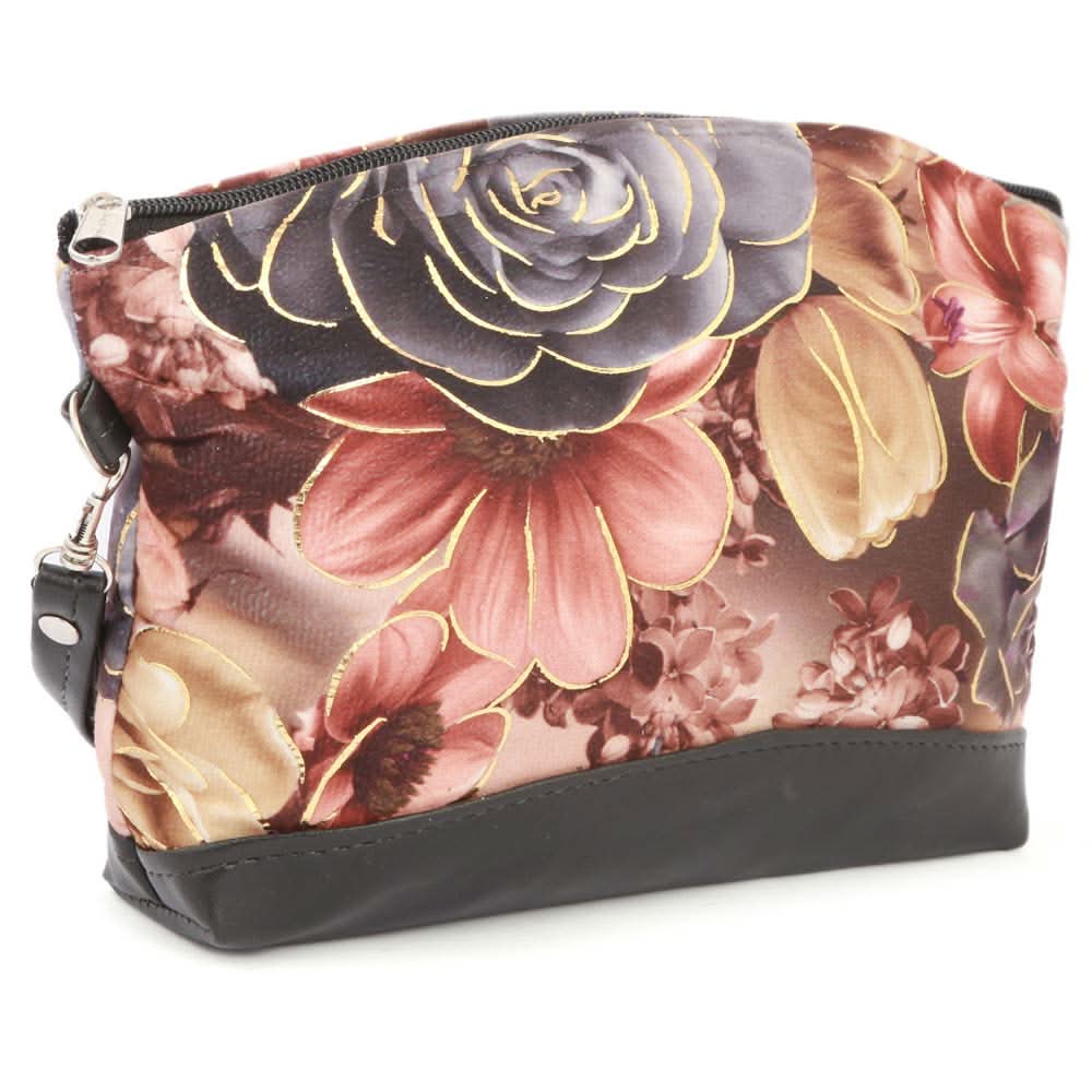 Women's Flower Printed Pouch - Black, Women, Wallets, Chase Value, Chase Value