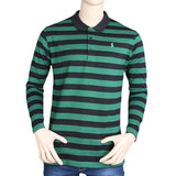 Men's Full Sleeves Polo T Shirt - Green, Men, T-Shirts And Polos, Chase Value, Chase Value