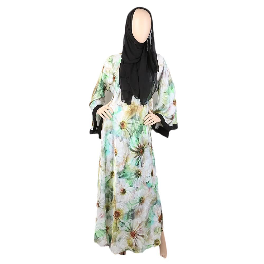 Women's Gown Gala Abaya - Green, Women, Abayas, Chase Value, Chase Value