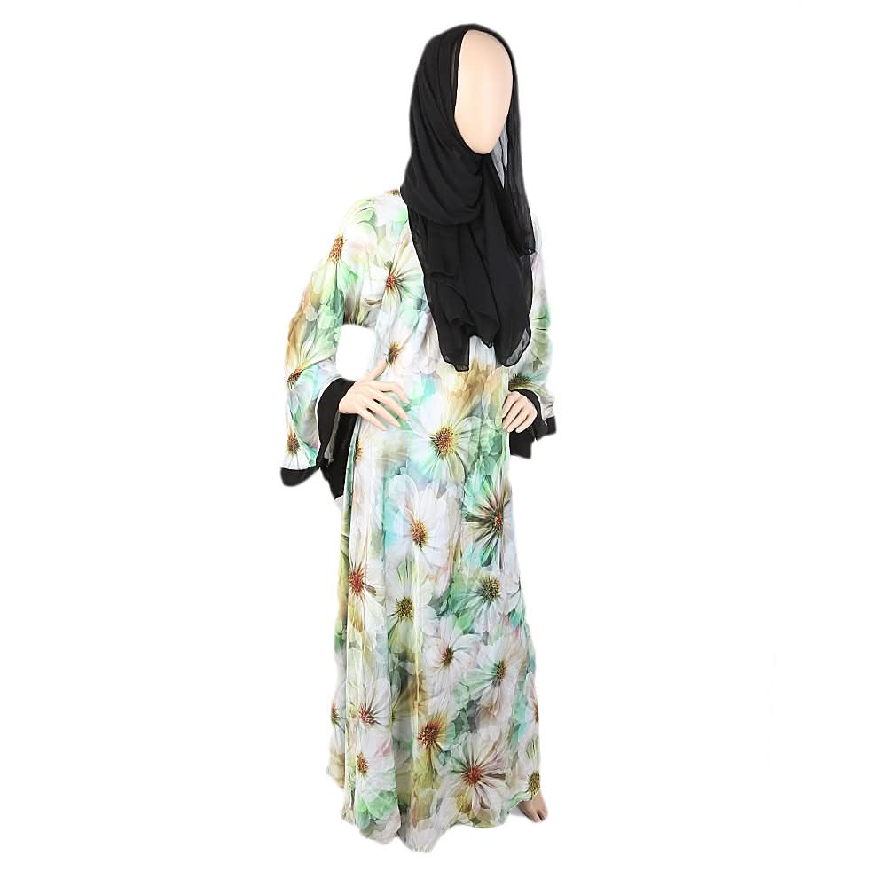 Women's Gown Gala Abaya - Green, Women, Abayas, Chase Value, Chase Value