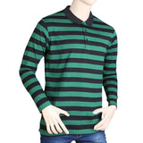 Men's Full Sleeves Polo T Shirt - Green, Men, T-Shirts And Polos, Chase Value, Chase Value