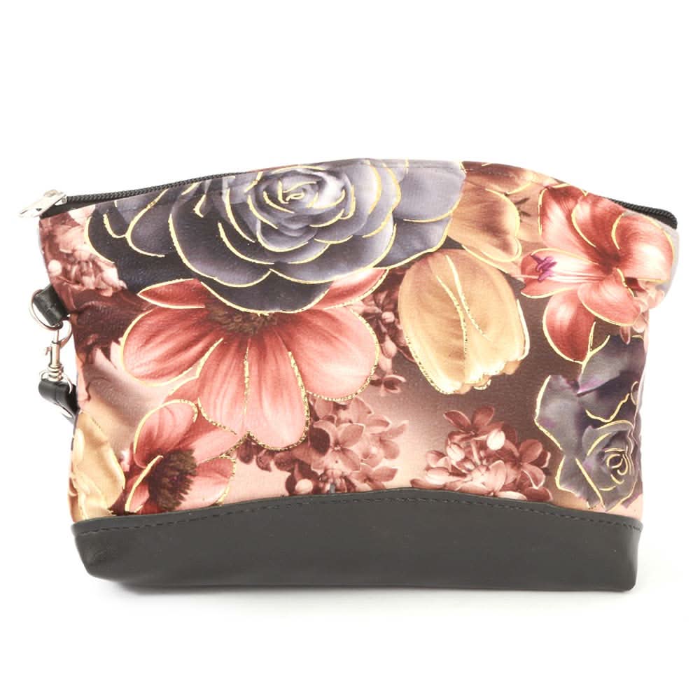 Women's Flower Printed Pouch - Black, Women, Wallets, Chase Value, Chase Value