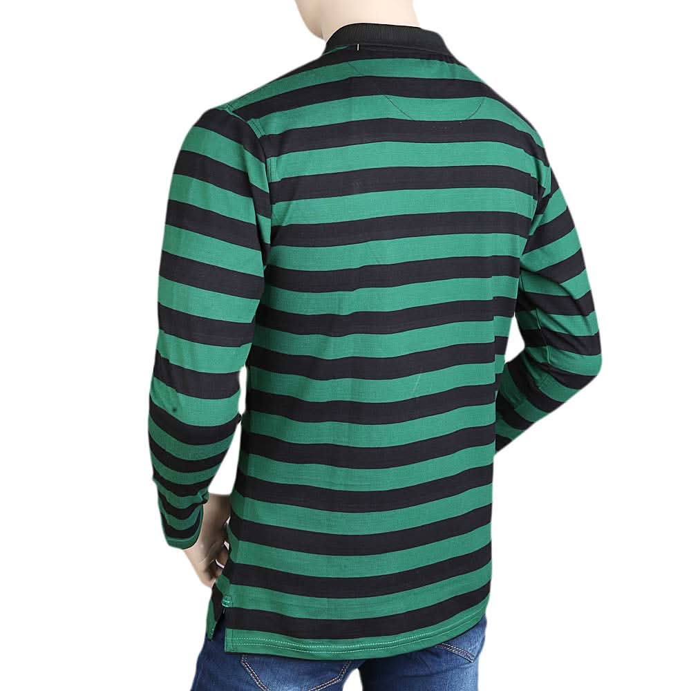 Men's Full Sleeves Polo T Shirt - Green, Men, T-Shirts And Polos, Chase Value, Chase Value