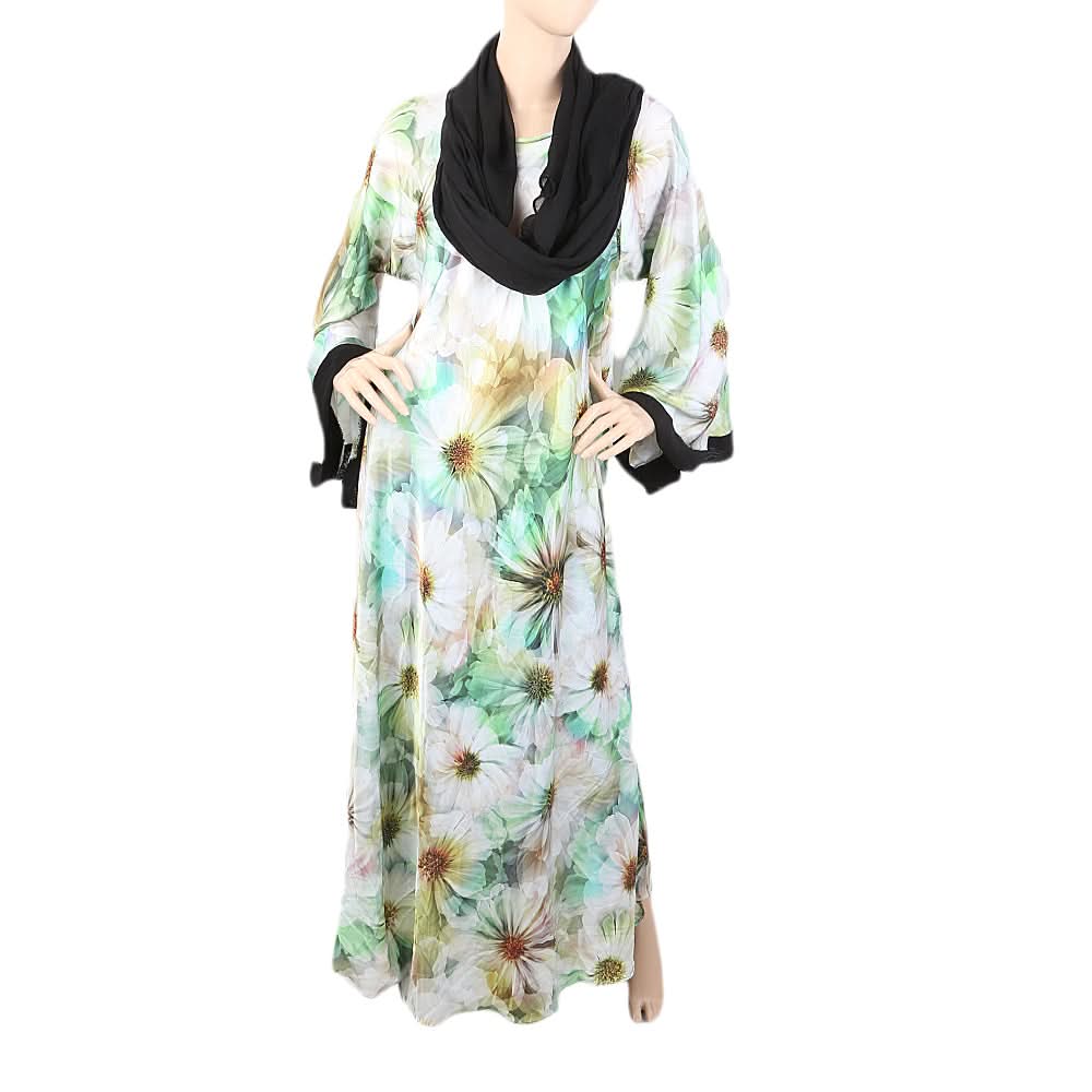 Women's Gown Gala Abaya - Green, Women, Abayas, Chase Value, Chase Value