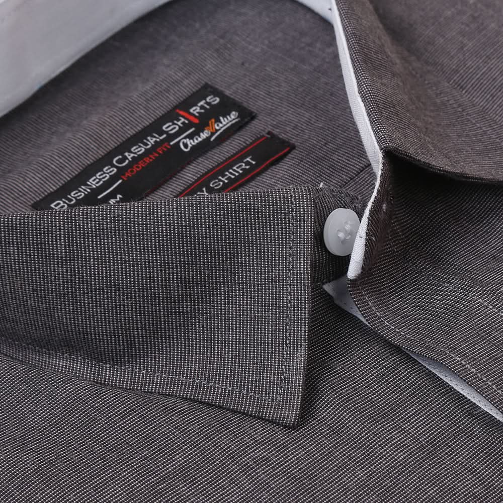 Mens Business Casual Shirt - Grey, Men, Shirts, Chase Value, Chase Value
