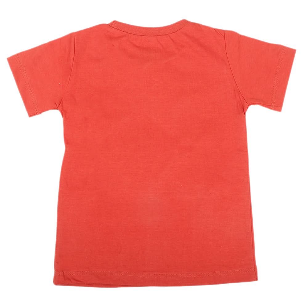 Boys Printed Half Sleeves T-Shirt 4723 - Red, Kids, Boys T-Shirts, Chase Value, Chase Value