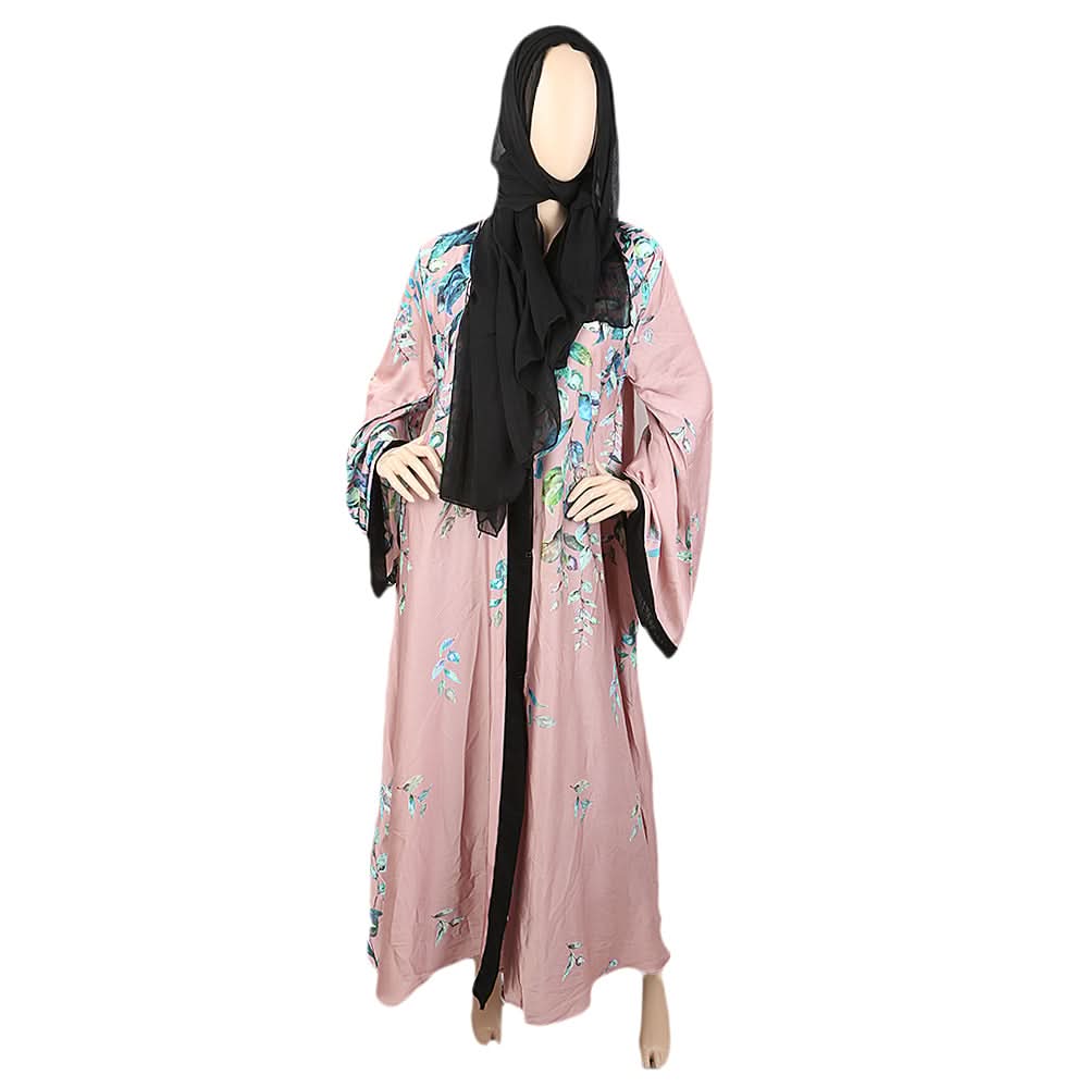 Women's Gown Gala Abaya - Pink, Women, Abayas, Chase Value, Chase Value