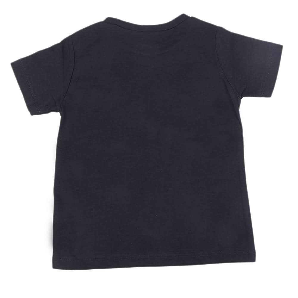 Boys Printed Half Sleeves T-Shirt 4747 - Navy Blue, Kids, Boys T-Shirts, Chase Value, Chase Value