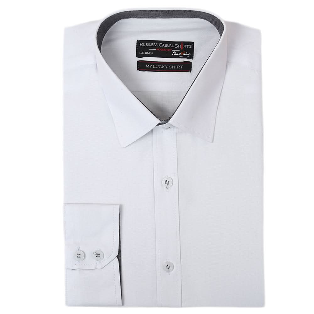 Mens Business Casual Shirt - White, Men, Shirts, Chase Value, Chase Value