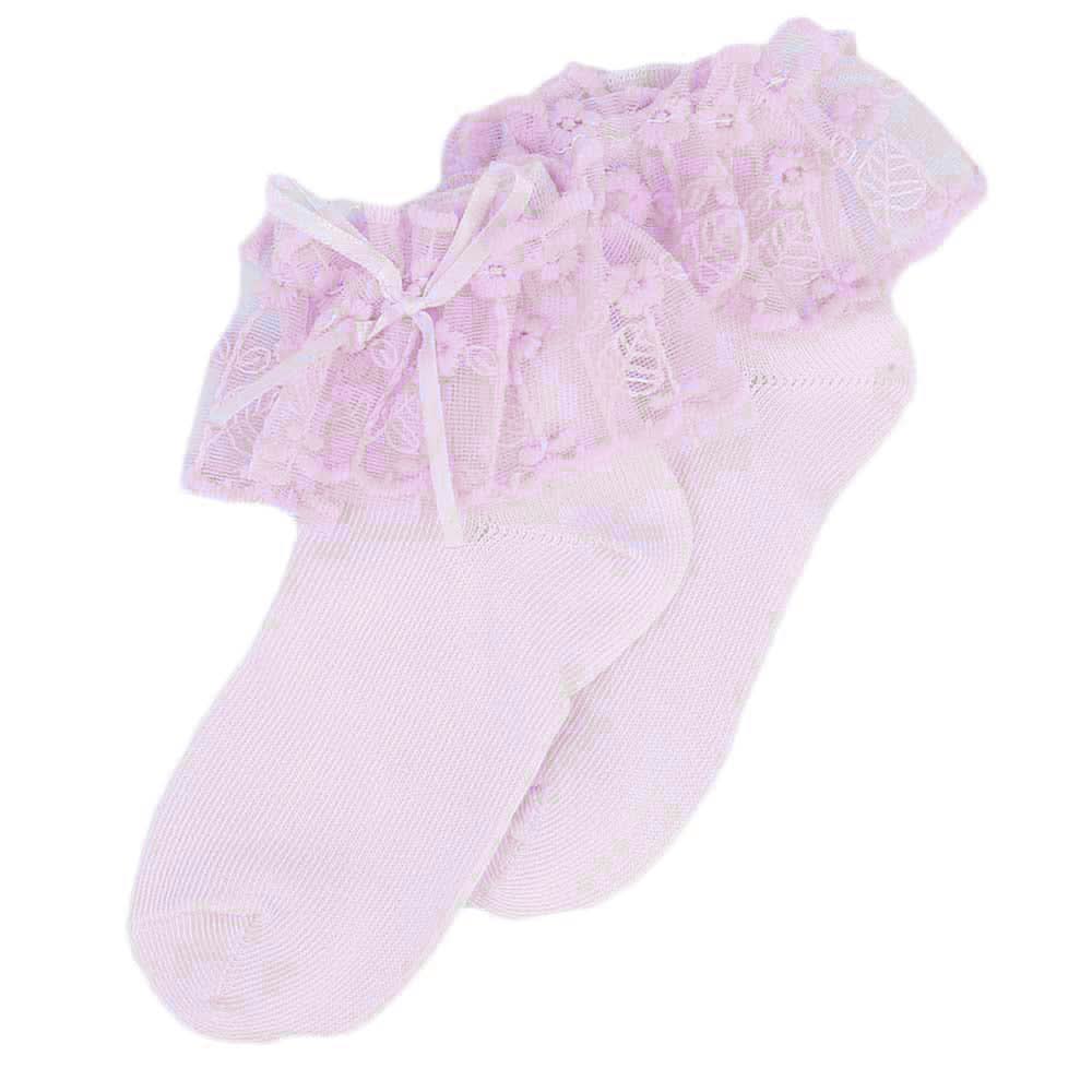 Girls Frill Socks - Pink, Kids, Girls Socks, Chase Value, Chase Value