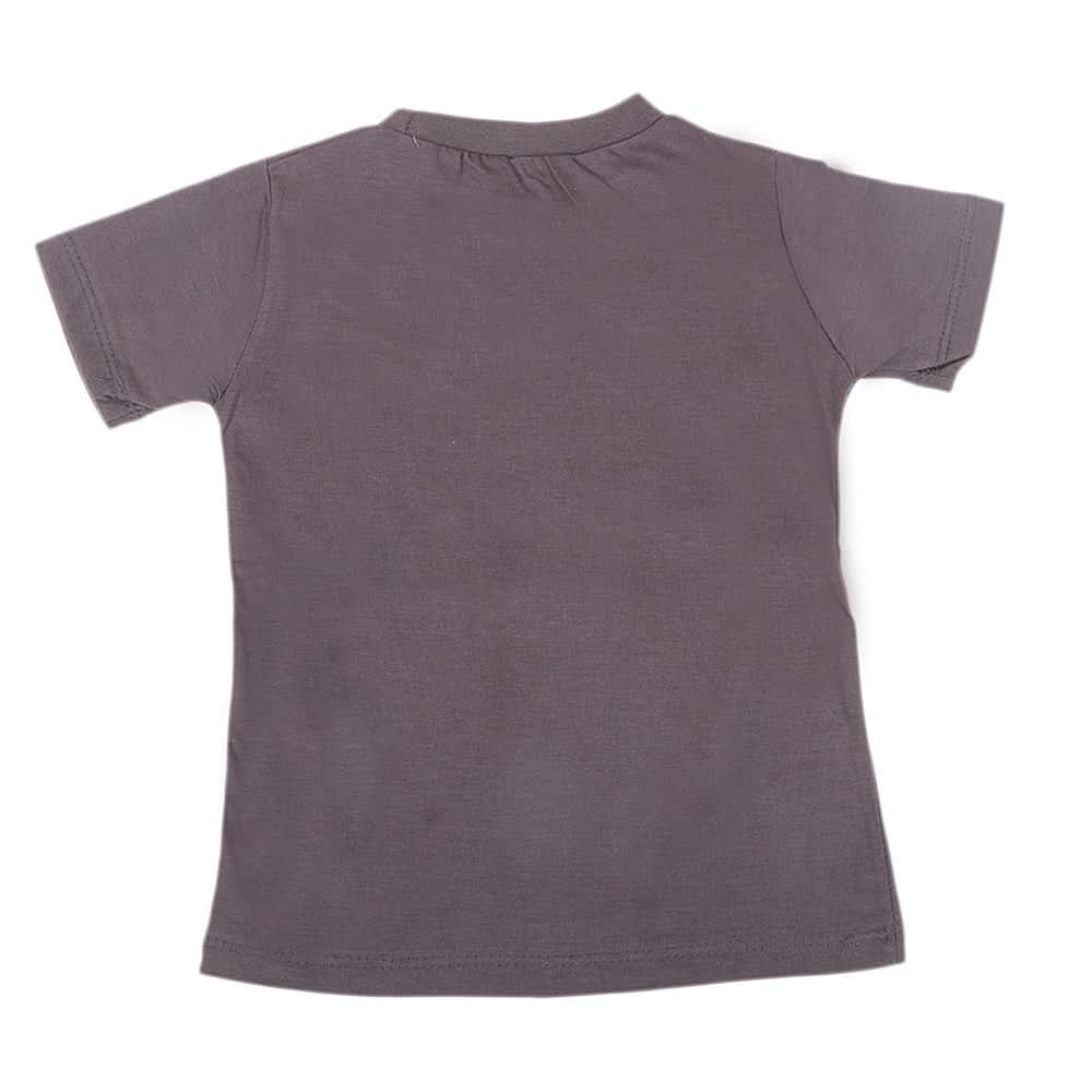 Boys Printed Half Sleeves T-Shirt 4731 - Dark Grey, Kids, Boys T-Shirts, Chase Value, Chase Value